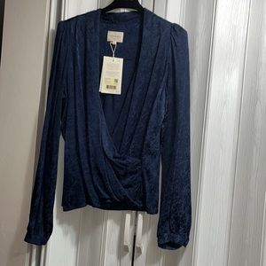 Sezane Abelia Blouse Marine / Navy Blue 36